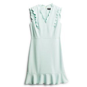 Karl Lagerfeld Ruffle Detail Dress in Mint